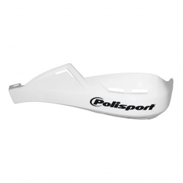 PROTEGE MAIN MOTO EVOLUTION INTEGRAL VERSION FERMEE BLANC (FIXATION UNIVERSELLE POUR GUIDON DIAM 22 mm) -POLISPORT- 5604415062117