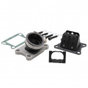 REED VALVE MALOSSI MHR VITON + MANIFOLD FOR MINARELLI 50 AM6/MBK 50 X-POWER/YAMAHA 50 TZR/DERBI 50 SENDA/PEUGEOT 50 XPS/GILERA 50 SMT (FOR PHBH 26-28/VHST 26/28, INTERN Ø 35mm) 3700948133613