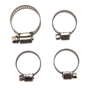 COOLING HOSE CLAMP FOR DERBI 50 SENDA, GPR/APRILIA 50 RS, RX/GILERA 50 SMT, RCR 2006> EURO3- ORANGE (SET OF 4)