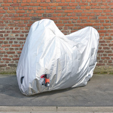 HOUSSE/BACHE DE PROTECTION SCOOT EN POLYESTER 70 DENIERS (ELASTIQUES + SANGLE + OEILLETS) (188x102x115cm) 3234640004174