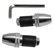 BAR ENDS REPLAY CONICAL - KNURLED POLISHED (PAIR)