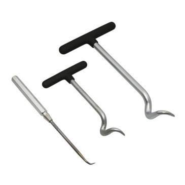 OUTIL POUR ENLEVER JOINTS, TUYAUX, FLEXIBLES (115 / 150 / 165mm) (JEU DE 3 OUTILS) -BUZZETTI- (4943) 3700948282595