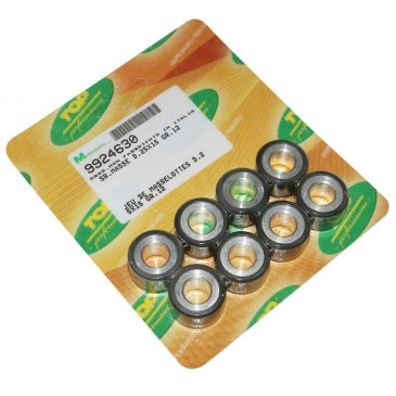 VARIATOR ROLLERS FOR MAXISCOOTER TOP PERFORMANCES 25x15 12,0g (x8) FOR YAMAHA 500, 530 TMAX, 400 MAJESTY 3700948165706