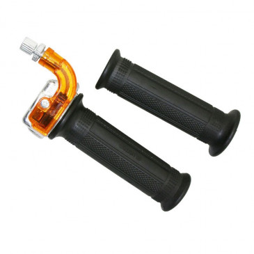 THROTTLE HANDLE FOR MOPED REPLAY - MINI TARGA TYPE - METALIC - CHROME 3700948090596