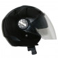 HELMET-OPEN FACE ADX JT4 GLOSSY BLACK XS (DOUBLE VISORS)