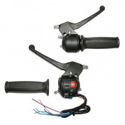 POIGNEE DE GAZ/FREIN CYCLO ADAPTABLE MBK 50 NOUVEAU MODELE NOIR (PAIRE) -P2R- 3700948088920