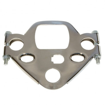 PLATINE SUPERIEURE DE FOURCHE CYCLO ADAPTABLE PEUGEOT 103 MVL, VOGUE CHROME -SELECTION P2R- 3700948140437
