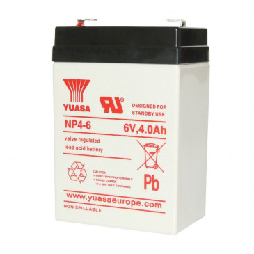 BATTERY 6V 4Ah NP4-6 YUASA WITH MAINTENANCE (SPECIAL FOR HONDA DAX) 3700948271919