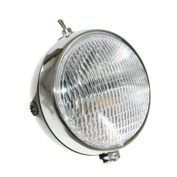 PHARE/PROJECTEUR CYCLO ADAPTABLE PEUGEOT/MBK ROND NOIR AVEC INTERRUPTEUR -SELECTION P2R- 3700948140406
