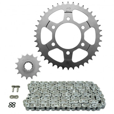 CHAIN AND SPROCKET KIT FOR KAWASAKI 600 ZX-6R 1998>2002, 636 ZX-6R 2002 525 40x15 (SPROCKET Ø 80/104/10.5) (OEM SPECIFICATION) -AFAM-
