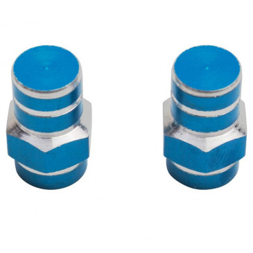 BOUCHON DE VALVE SCOOT/CYCLO REPLAY VS 6 PANS BLEU (PAIRE)