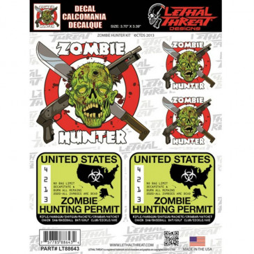 STICKER LETHAL THREAT ZOMBIE HUNTER KIT (15x20cm) (LT88643)