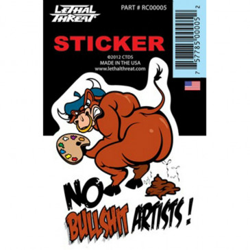 STICKER LETHAL THREAT NO BULLSHIT ARTIST (7x11cm) (RC00005)