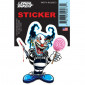 STICKER LETHAL THREAT MINI BLUE BAD CLOWN (60x80mm)