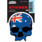 AUTOCOLLANT/STICKER LETHAL THREAT MINI TETE DE MORT DRAPEAU AUSTRALIE (60x80mm)