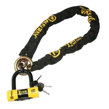 ANTIVOL A CHAINE AUVRAY XTREM LASSO 1.20M MAILLON DIAM 13.5mm AVEC U XTREM MINI (DIAM 16mm) (CLASSE SRA CHAINE + U) 3700807707979