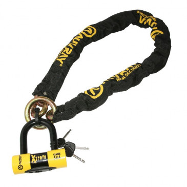 ANTITHEFT- CHAIN LOCK AUVRAY XTREM LASSO 1.20M LINK Ø 13,5mm WITH U EXTREM MINI 52x65mm (Ø 16mm)(SRA FULL APPROVED)