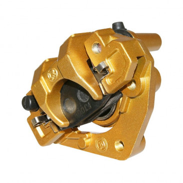BRAKE CALIPER (FRONT) FOR BAOTIAN 50 BT49QT, BT50QT/SCOOTER 50 CHINOIS/PEUGEOT 50 V CLIC -GOLDEN- (SUPPLIED WITH PADS)