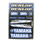 STICKER YAMAHA-DUNLOP WHITE/BLUE (1 SHEET WITH 12 STICKERS - 330mmx220mm) 3700948154175