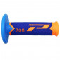 REVETEMENT POIGNEE PROGRIP MOTO OFF ROAD 788 TRIPLE DENSITE SPECIAL EDITION FLUO DESIGN ORANGE FLUO/BLEU LIGHT/BLEU CLOSED END 115mm (CROSS/MX) (PAIRE)