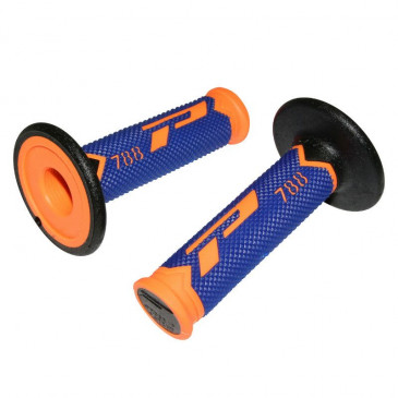 GRIP- PROGRIP OFF ROAD 788 TRIPLE DENSITY SPECIAL EDITION FLUO ORANGE/BLUE/BLACK 115mm (PAIR) (CROSS/MX) 0801766078285