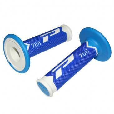 GRIP- PROGRIP OFF ROAD 788 TRIPLE DENSITY SPECIAL EDITION WHITE/BLUE/BLUE LIGHT 115mm (PAIR) (CROSS/MX)