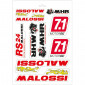 AUTOCOLLANT/STICKER MALOSSI ASSORTI (24,5 x 35 cm) (PLANCHE) 3700948137956