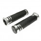 GRIP- REPLAY "On road" R613 BLACK/SILVER - LENGTH 127mm - CLOSED END (Pair)