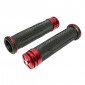 GRIP- REPLAY "On road" DIAMOND BLACK/RED L135mm - CLOSED END (Pair) 3700948093429