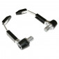 LEVER GUARDS - REPLAY RR ALUMINIUM- ADJUSTABLE - SILVER/BLACK - WITH NOZZLES FOR ANY TYPE OF HANDLEBAR 13/17 mm) (PAIR)