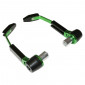 PROTECTION LEVIER DE FREIN REPLAY RR ALU AVEC EMBOUTS NOIR/VERT (POUR TOUS TYPES DE GUIDON 13 ET 17 mm) (PAIRE) 3700948093504