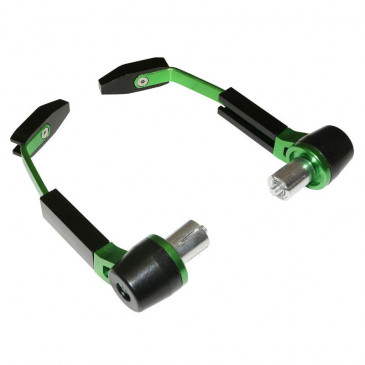 PROTECTION LEVIER DE FREIN REPLAY RR ALU AVEC EMBOUTS NOIR/VERT (POUR TOUS TYPES DE GUIDON 13 ET 17 mm) (PAIRE) 3700948093504
