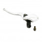 MAITRE CYLINDRE D'EMBRAYAGE MOTO UNIVERSEL AVANT ALU CNC NOIR/ARGENT GAUCHE -P2R- 3700948093511