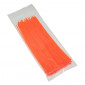 COLLIER DE SERRAGE NYLON TYPE RILSAN 2,5x200mm ORANGE FLUO (VENDU PAR 100) -P2R- 3700948094280