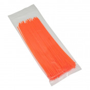 COLLIER DE SERRAGE NYLON TYPE RILSAN 2,5x200mm ORANGE FLUO (VENDU PAR 100) -P2R- 3700948094280