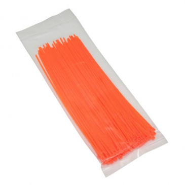 COLLIER DE SERRAGE NYLON TYPE RILSAN 2,5x200mm ORANGE FLUO (VENDU PAR 100) -P2R- 3700948094280