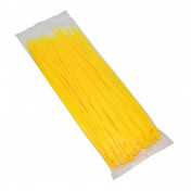 COLLIER DE SERRAGE NYLON TYPE RILSAN 3,6x250mm JAUNE FLUO (VENDU PAR 100) -P2R- 3700948094327