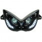 TWIN HEADLIGHTS REPLAY RR8 FOR MBK 50 NITRO 1997>2012/YAMAHA 50 AEROX 1997>2012 BLACK - CLEAR LEDS