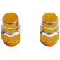 VALVE CAP-SCHRADER - REPLAY -HEX- GOLDEN (PAIR)