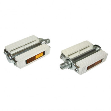 PEDAL FOR MOPED UNIVERSAL WHITE (PAIR)