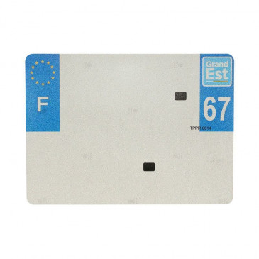 BANDE PLAQUE REMORQUE 275x200 POUR PVC VIERGE DEP. 67 avec EURO (VENDU A L'UNITE) 3700948121047