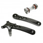 MANIVELLES VTT SUNRACE 11/12V. MX ALU NOIR 175mm AXE INTEGRE POUR MONO DIAM. 96mm (SANS PLATEAU) AVEC CUVETTES (PEDALIER SANS PLATEAU AUSSI COMPATIBLE 10V.) 4710944257793