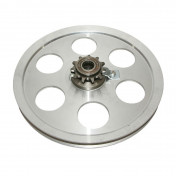 HEAD PULLEY FOR MOPED PEUGEOT 103 SP-MVL ALUMINIUM - 6 HOLES- WITH 11 TEETH SPROCKET -SELECTION P2R 3700948096949
