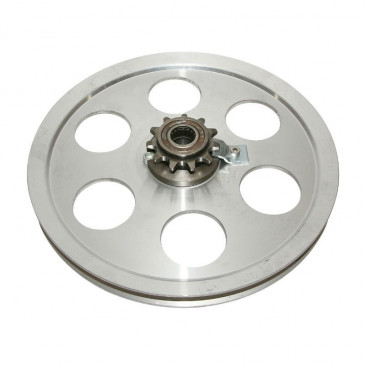 HEAD PULLEY FOR MOPED PEUGEOT 103 SP-MVL ALUMINIUM - 6 HOLES- WITH 11 TEETH SPROCKET -SELECTION P2R