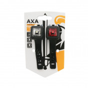 ECLAIRAGE VELO A PILE KIT AXA NITELINE LEDS NOIR, AVEC PILES CR2032 AUTONOMIE + 50 HEURES (VU A 150m) 8713249258638