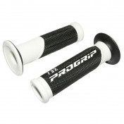 GRIP- PROGRIP ON ROAD 732 DUAL DENSITY BLACK/WHITE 125mm OPEN END (PAIR) (ROAD BIKE) 0801766085962