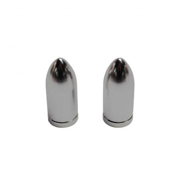 VALVE CAP-SCHRADER - REPLAY "BOMB" CHROME (PAIR) 3700948030646