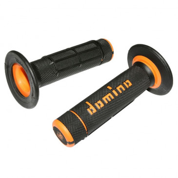 GRIP- DOMINO ORIGINAL- OFF ROAD A02041 BLACK/ORANGE (118mm) (PAIR) 8033900000186