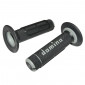 REVETEMENT POIGNEE DOMINO MOTO OFF ROAD A020 NOIR/GRIS CLOSED END 120-123mm (PAIRE) 8033900000223