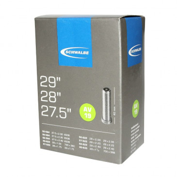 CHAMBRE A AIR VELO 27.5/29 x 2.30-3.00 SCHWALBE VALVE STANDARD TOUT ALU (AV19) 4026495099646